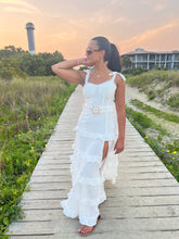 Load image into Gallery viewer, Belted Ruffle Maxi Dress
