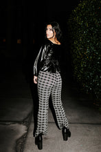 Load image into Gallery viewer, Fit and Flare Plaid Knit Pants
