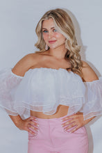 Load image into Gallery viewer, Rosie Organza Ruffle Top
