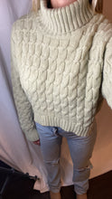 Load image into Gallery viewer, Georgia Cable Knit Turtleneck Pullover Sweater
