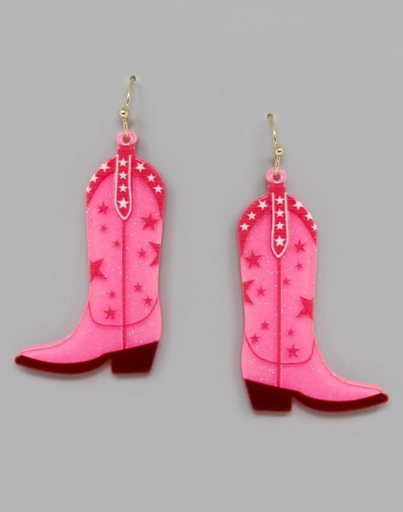 Cowboy boot earrings