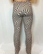 Load image into Gallery viewer, Checker Print Flare Knit Pants
