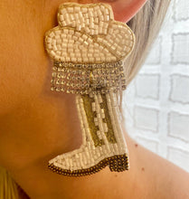 Load image into Gallery viewer, Beaded cowboy boot earrings
