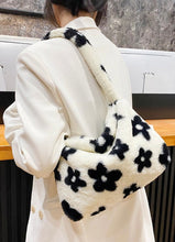 Load image into Gallery viewer, Faux Fur Flower Handbag
