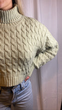 Load image into Gallery viewer, Georgia Cable Knit Turtleneck Pullover Sweater
